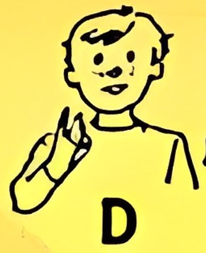 Seña de la letra D