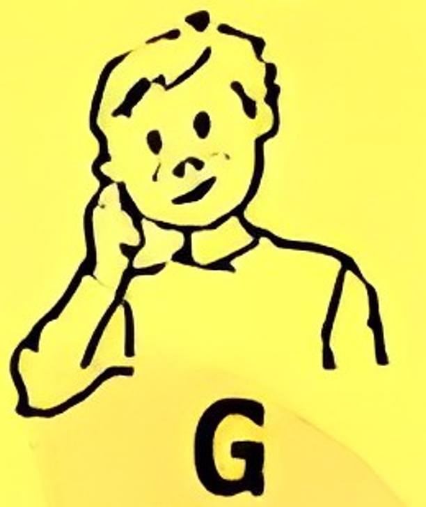 Seña de la letra G