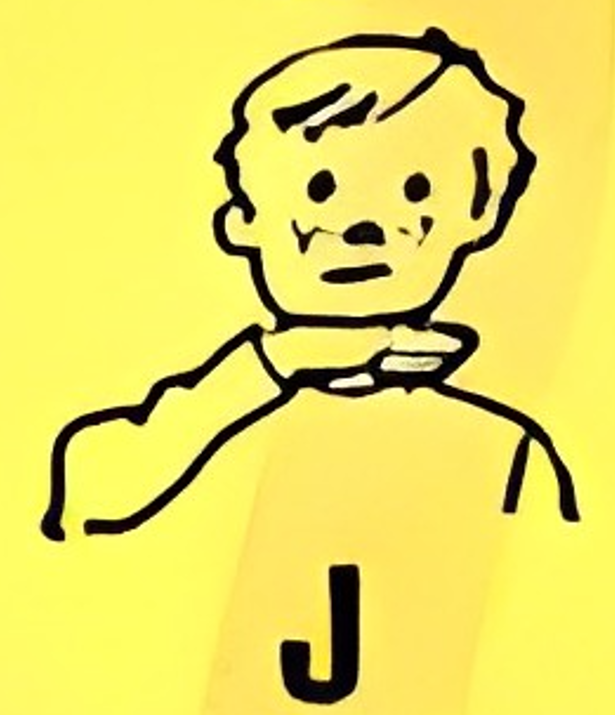 Seña de la letra J